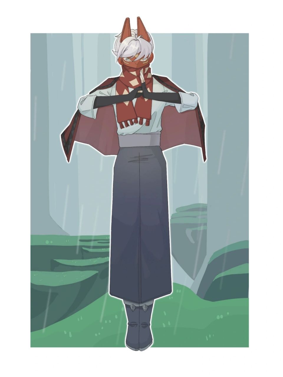 是斜太狐狸!好喜欢啊,红狐狸面具什么时候复刻呜呜呜