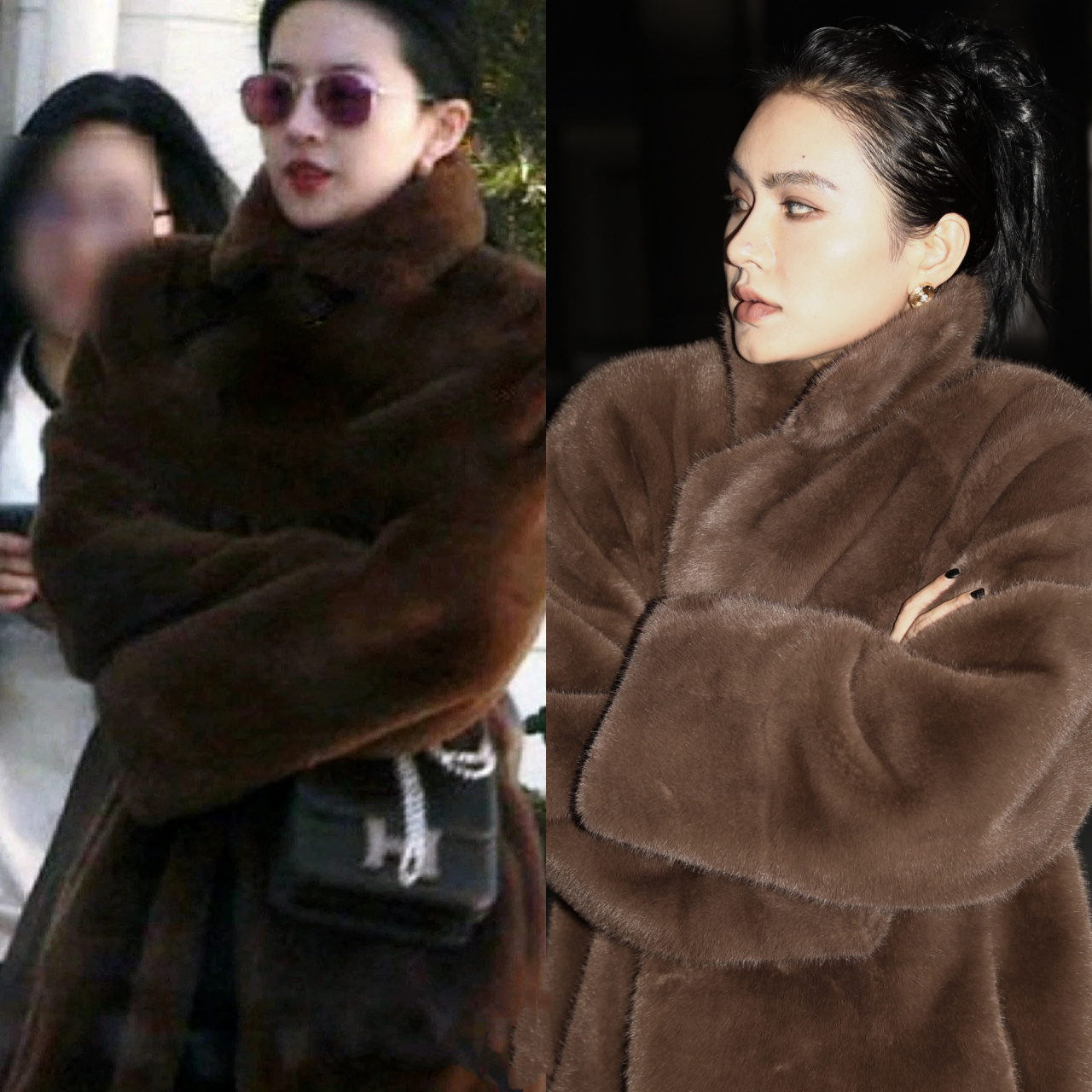 看刘亦菲买的"貂" 300多块的人造皮草 质量感人