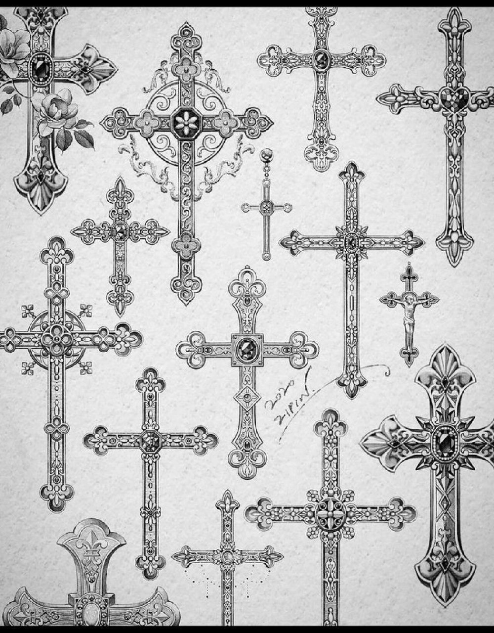 设计素材 | 50个唯美的十字架设计图