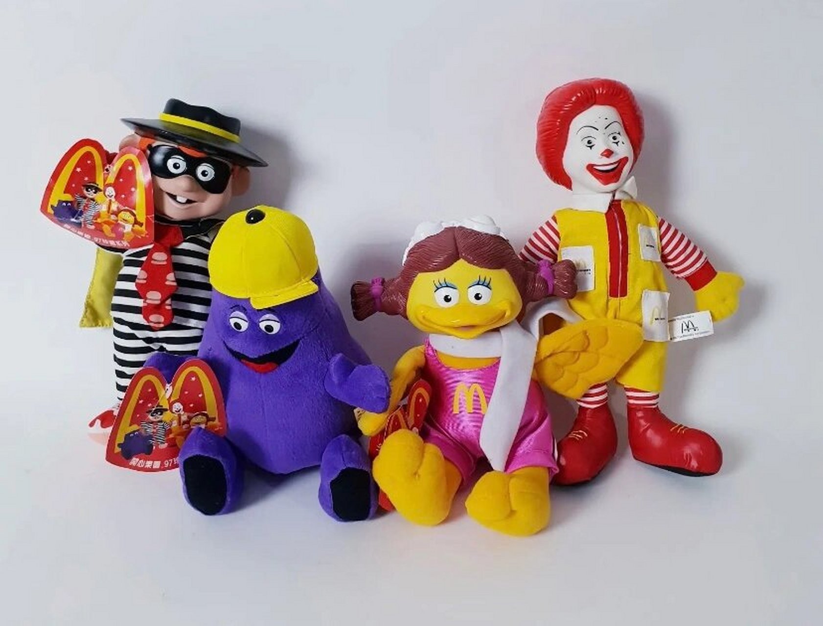 麦当劳——玩偶系列 1997年麦当劳四小福玩偶 香港发行,玩偶体型算大