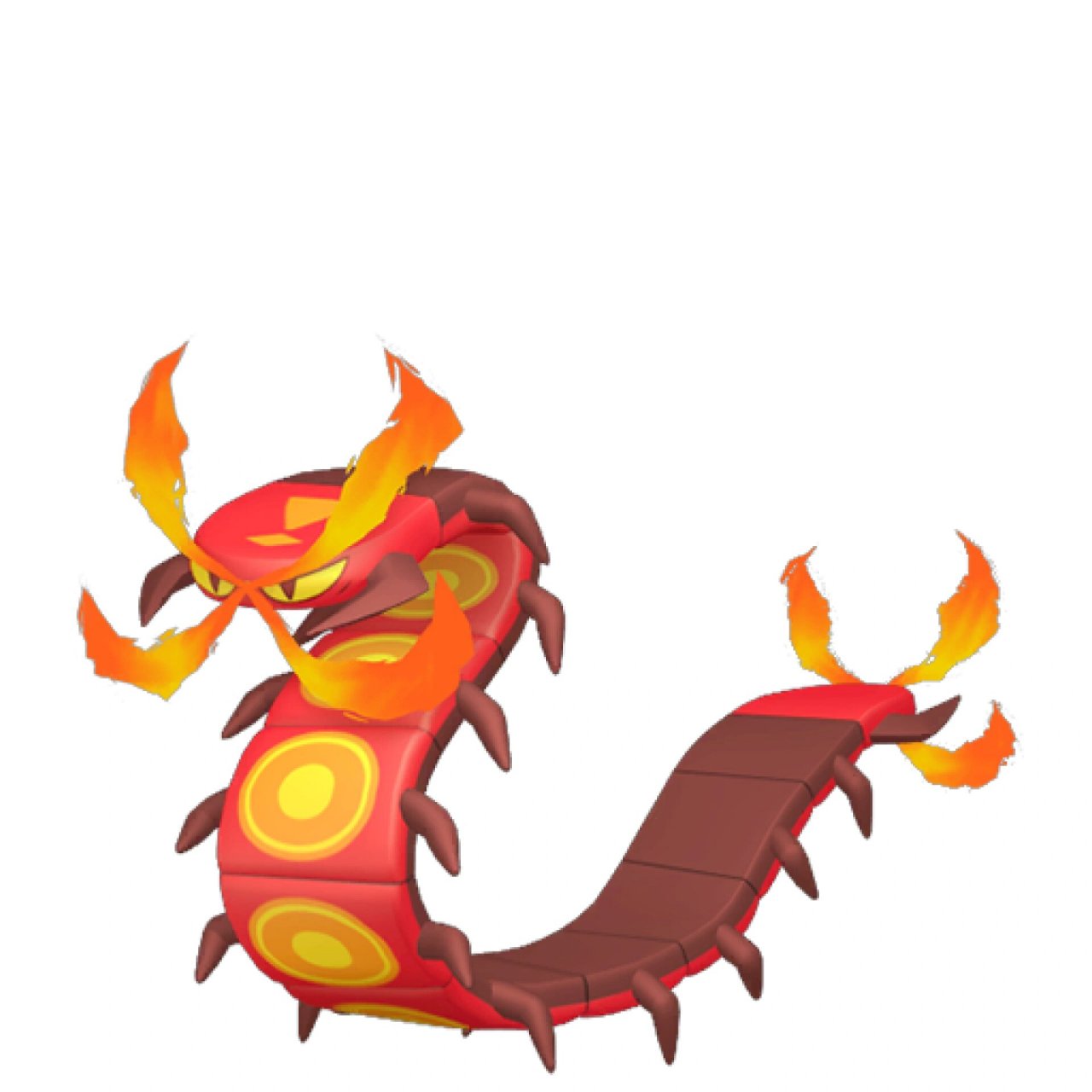 宝可梦图鉴0851:焚焰蚣 0851:焚焰蚣 属性:火,虫                分类