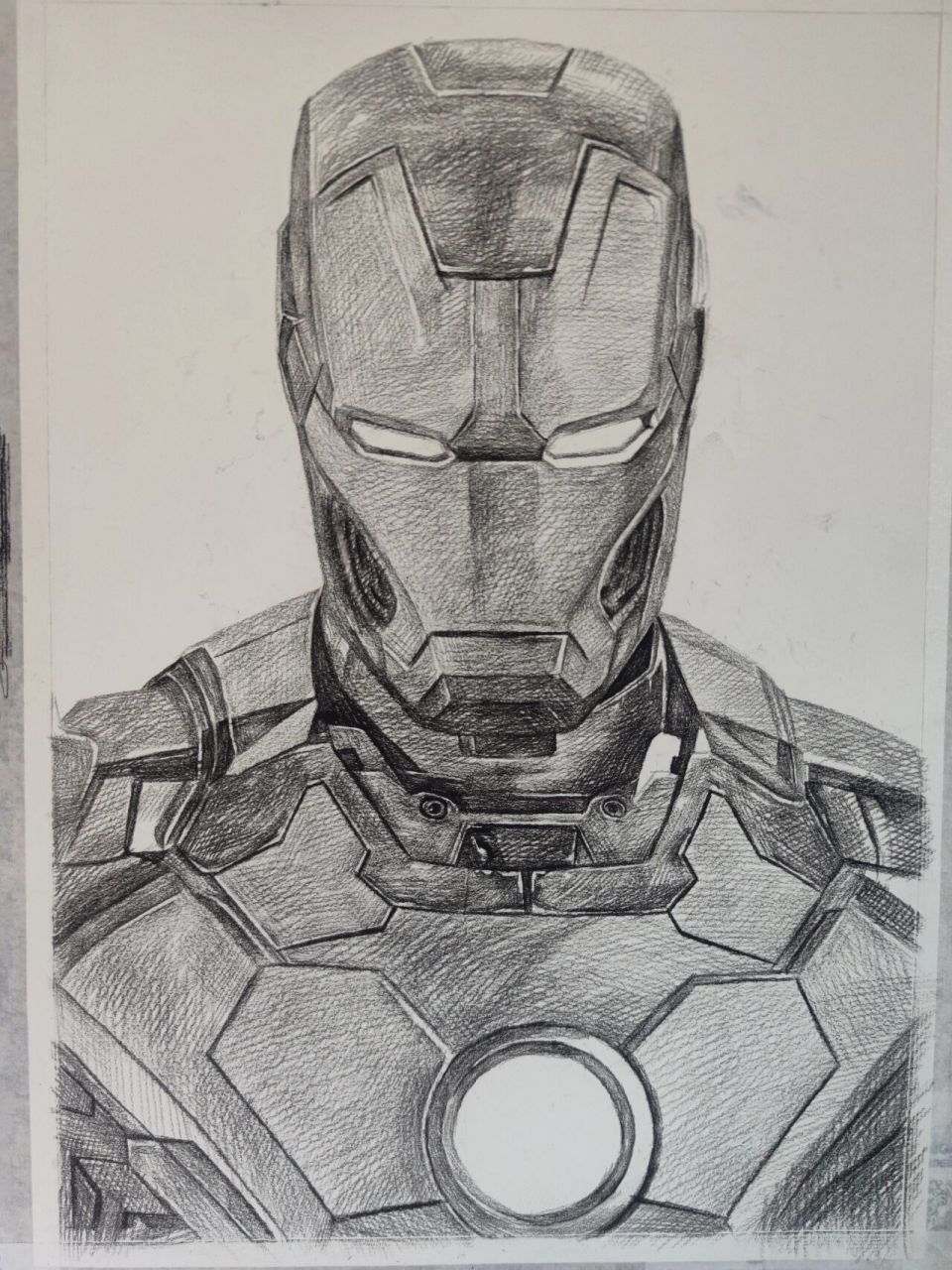 素描钢铁侠 画一个钢铁侠玩玩吧,这是马克几呀?