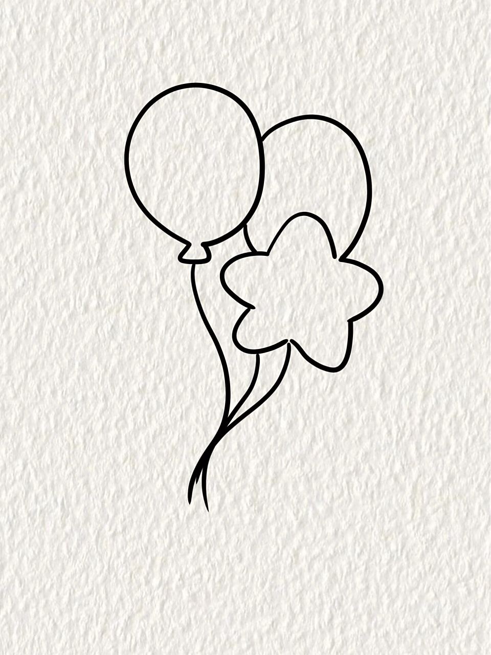 零基础简笔画|氛围感气球画法 打造各种氛围必不可缺的小装饰画