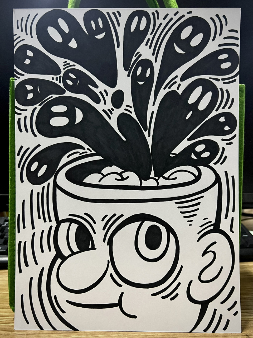 手绘 黑白线条画 |临摹(附线稿) 好久没有动手画黑白线条啦嘻嘻