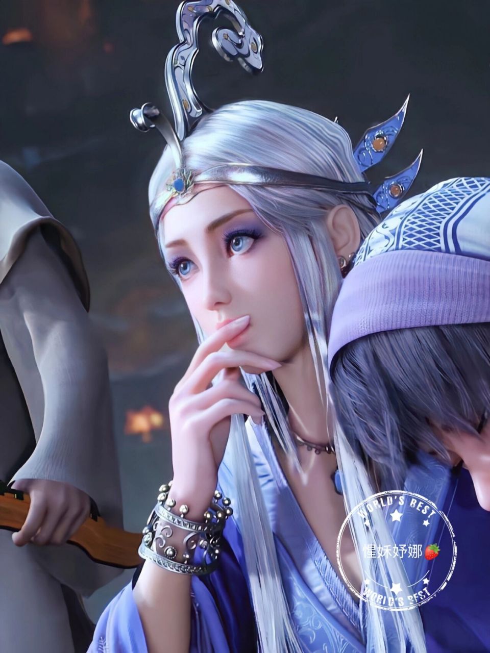 秦时明月新版雪女 还是很美的,白发蓝衣,92盗转载请注明