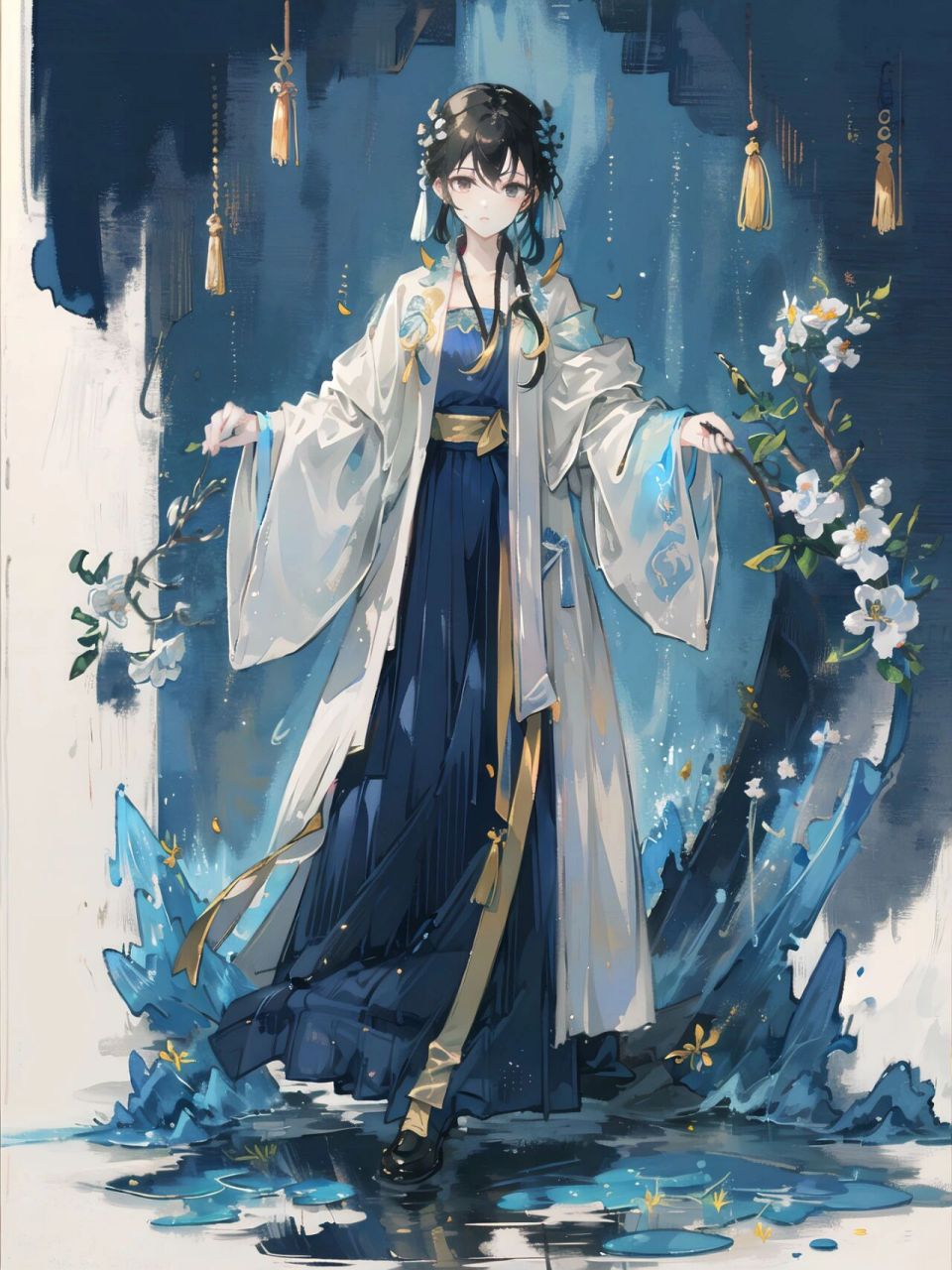 016卷 | 水墨丹青 锦衣华服与古风少女 汉服少女的全身立绘太难搞了