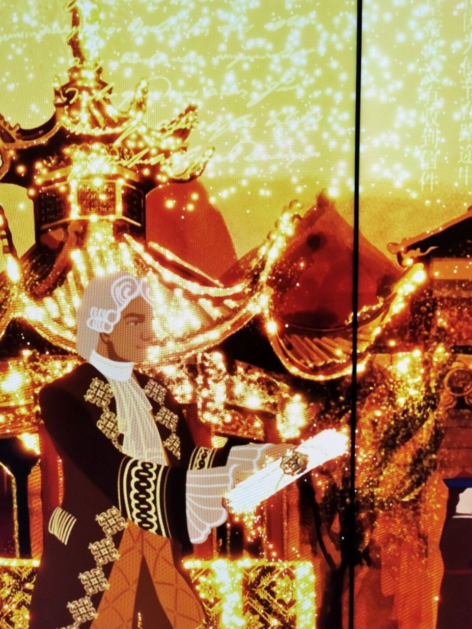 黑漆描金工艺卧游～来嗑康熙和路易十四cp chi k11美术馆的3号展厅有