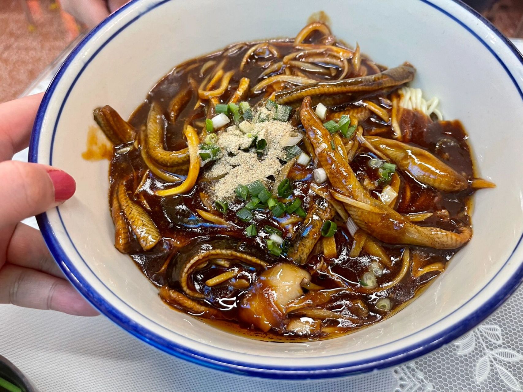 推荐菜,鳝丝虾仁面.