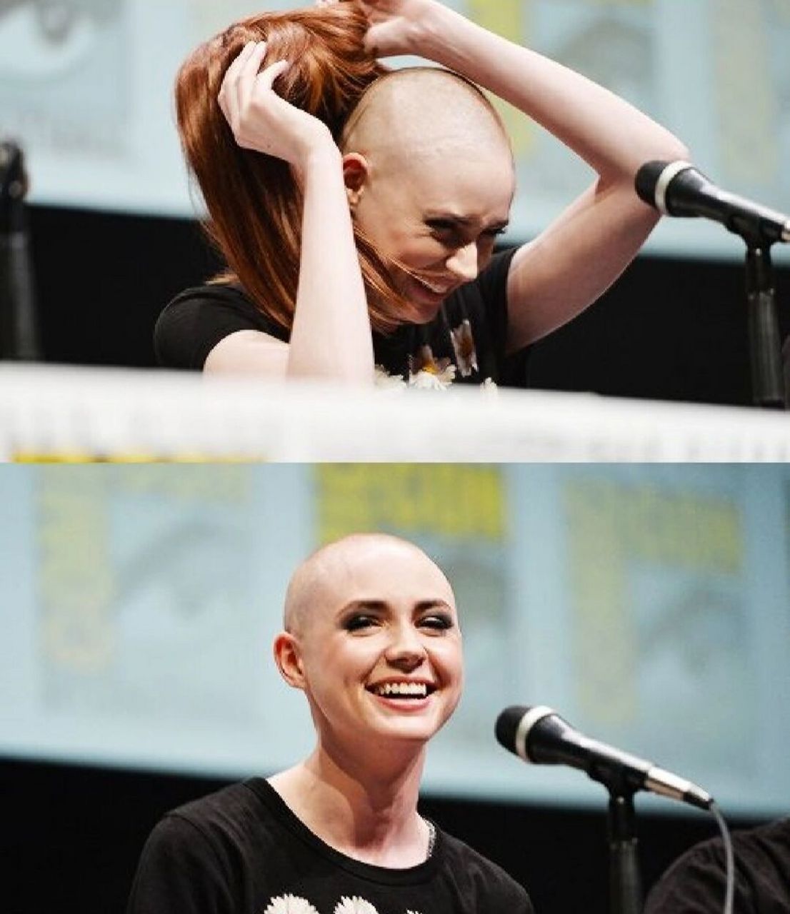 为了星云这个角色 凯伦吉兰剃光头 为了演出银河护卫队里的星云nebula