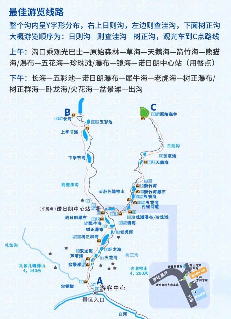 九寨沟旅游地图高清版图片