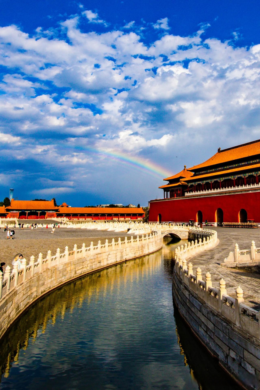 紫禁之巅 拍到了故宫的彩虹,助力北京中轴线申遗!
