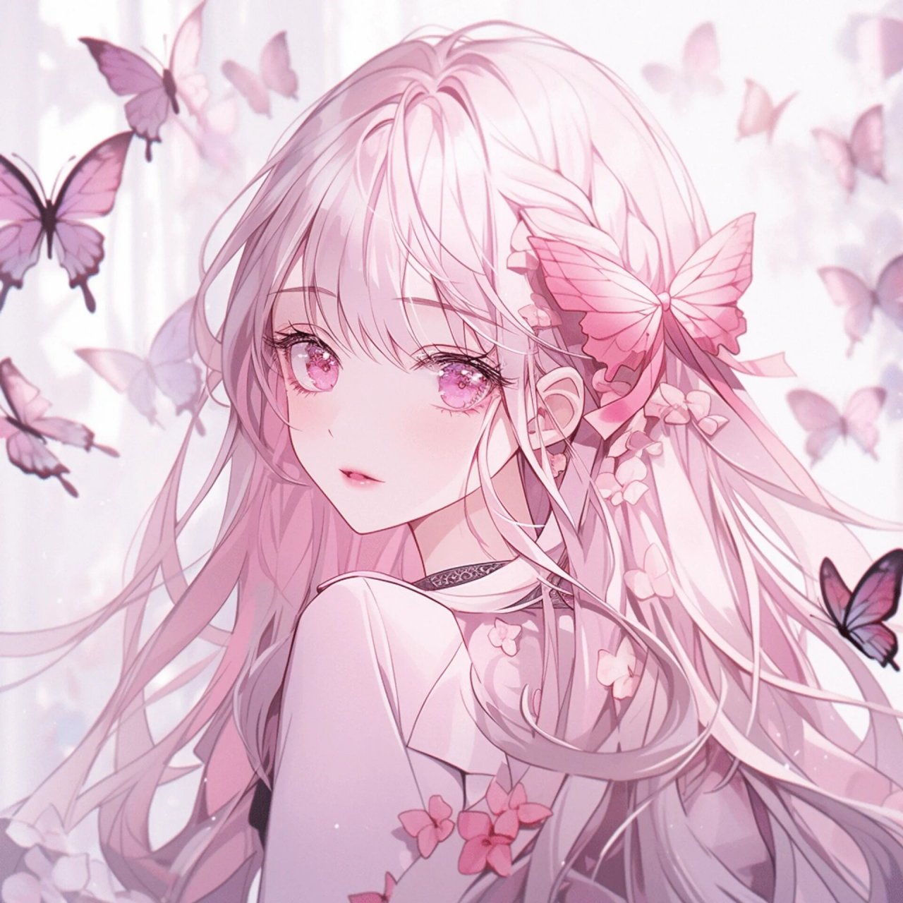 动漫二次元美少女头像79蝶梦