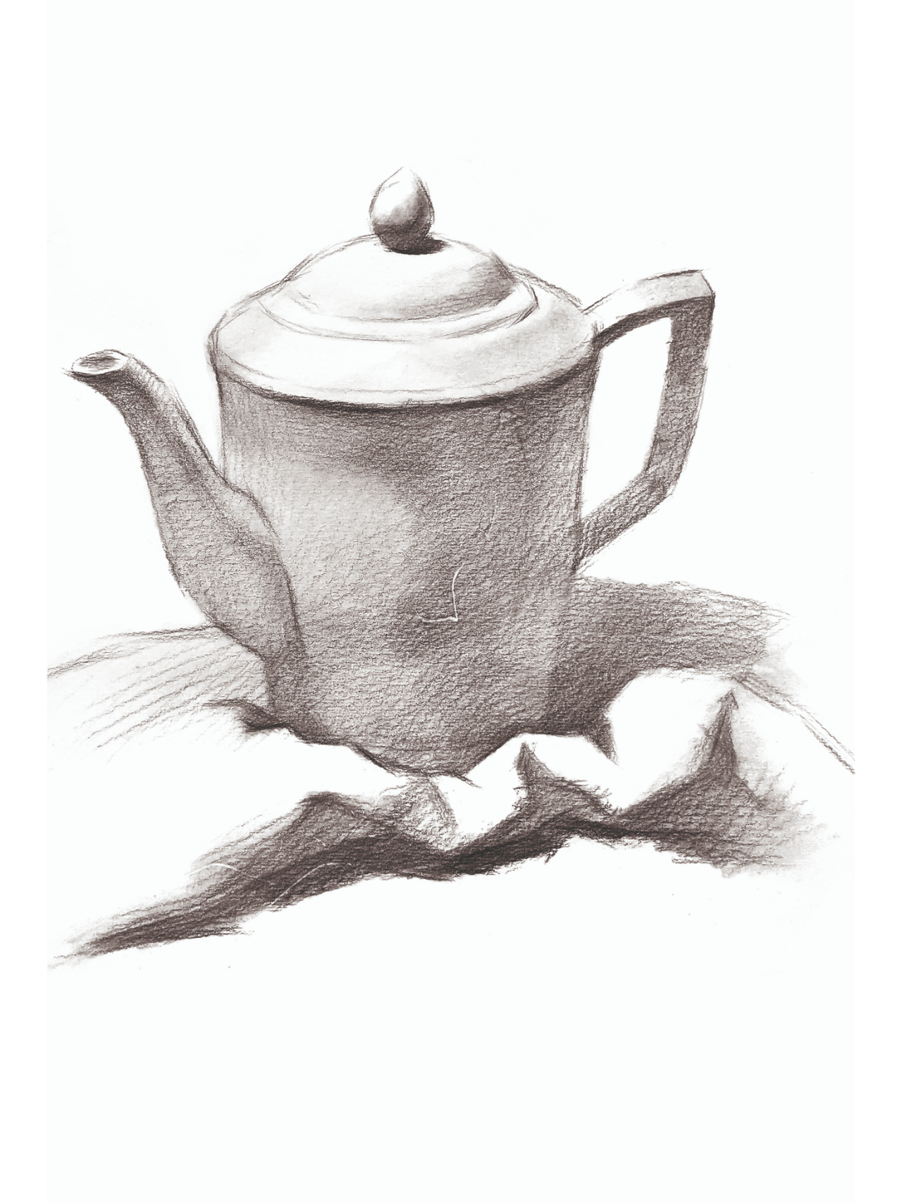 素描干货 | 静物临摹素材·陶瓷茶壶 素描单体→陶瓷茶壶 之前发过