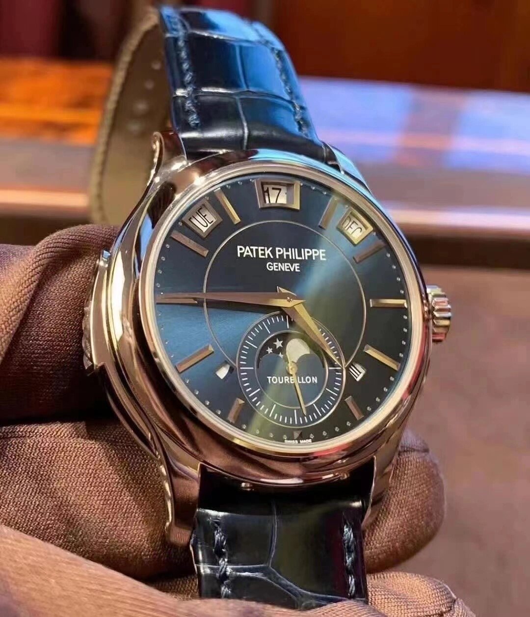 表界王者95百达翡丽5207g蓝盘男士腕表 百达翡丽超级复杂功能时计