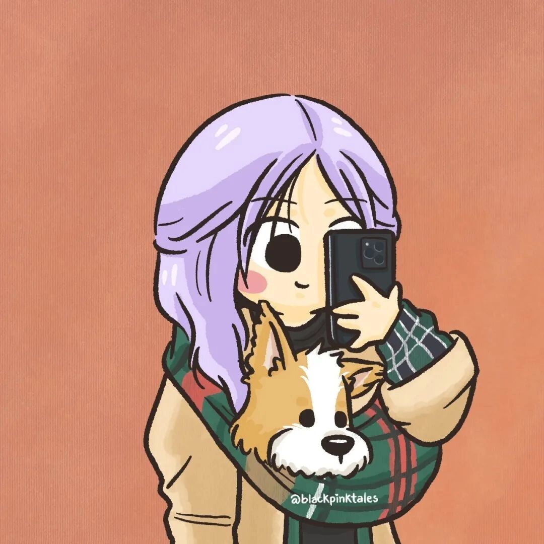 ros朴彩英q版动漫手绘头像