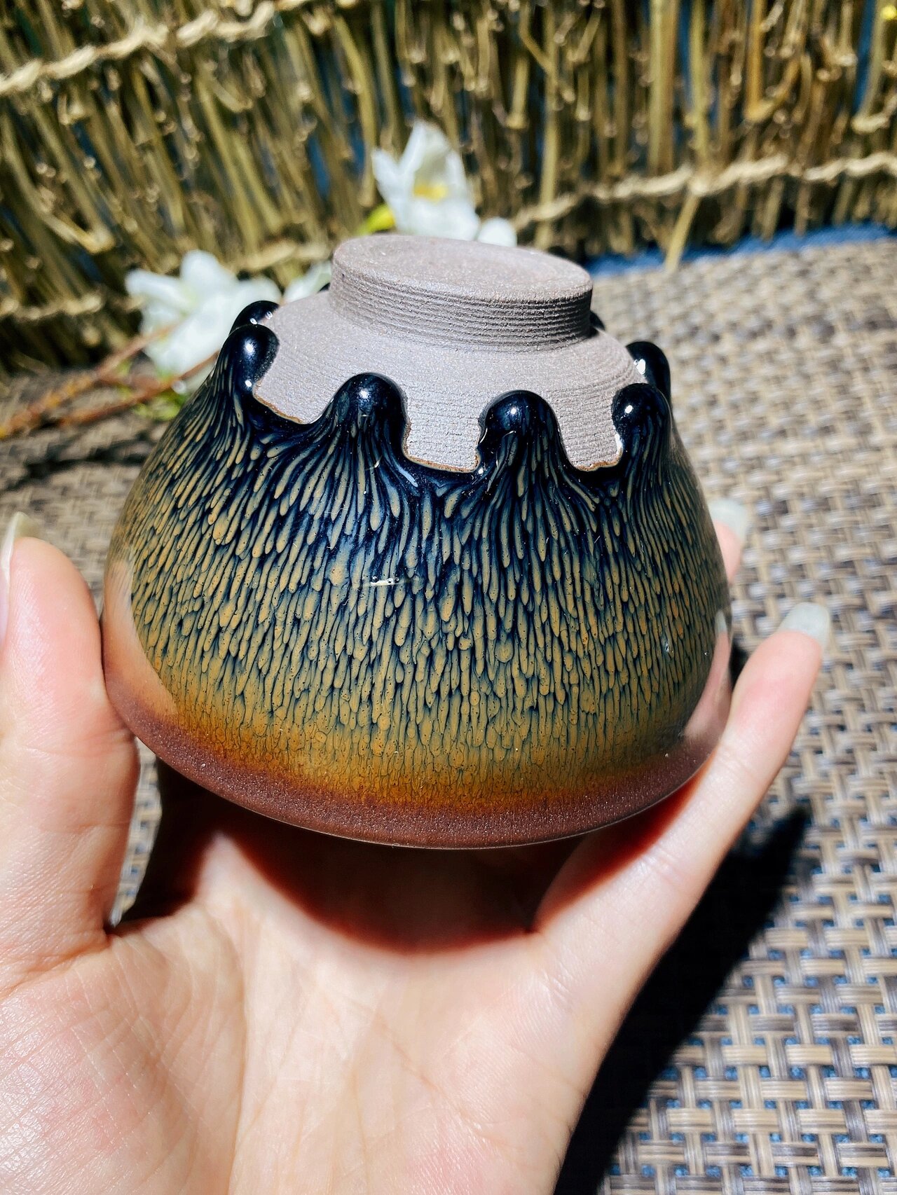 兔毫第一人 叶礼旺大师 带泪兔毫 纯手建盏 兔毫第一人 叶礼旺大师 带