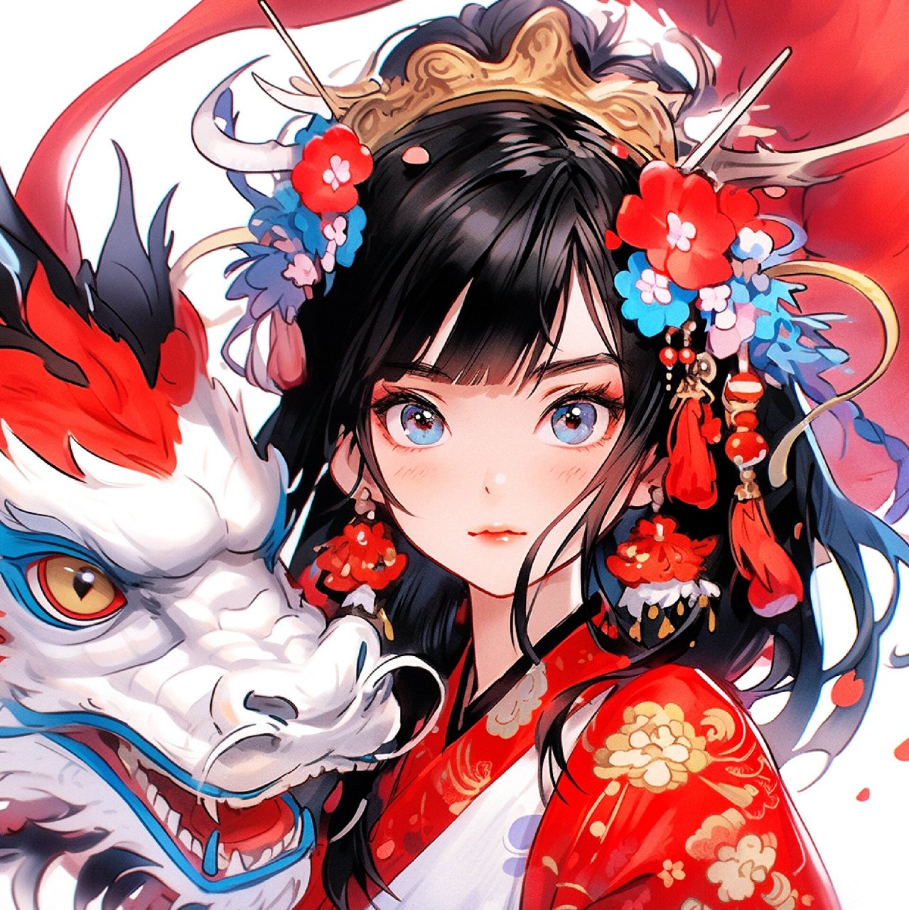 女生头像|龙年特辑丨新年祥龙国潮头像壁纸 #女生头像#0202#酷