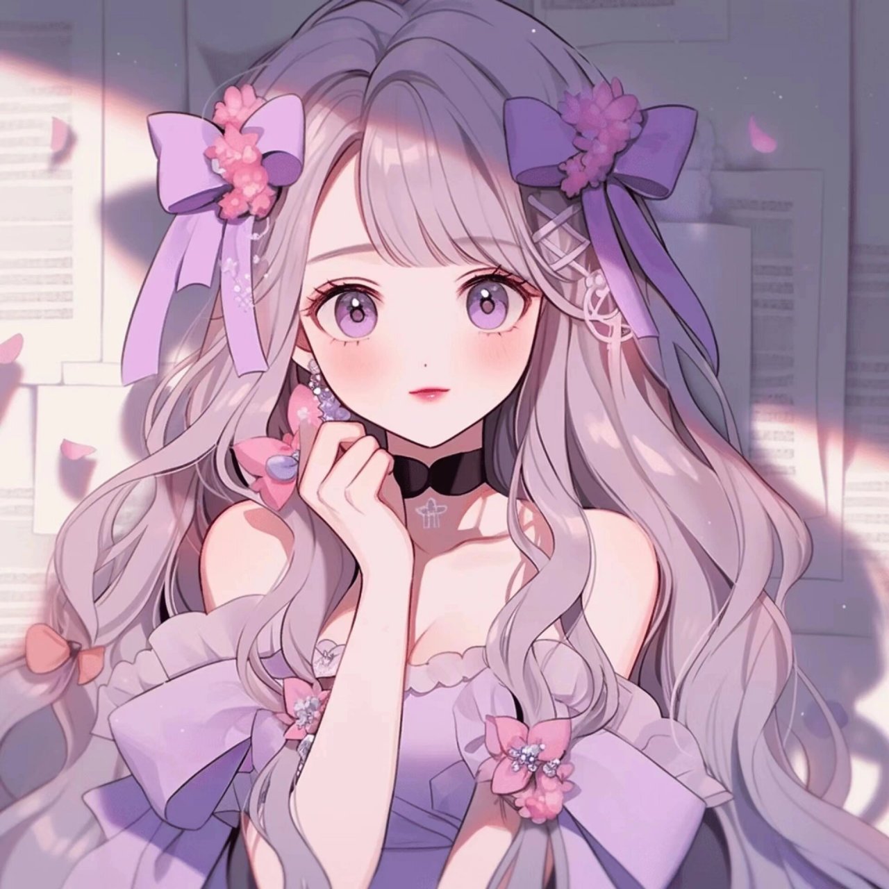 紫色系甜美可爱公主头像,能不能撸获你的心