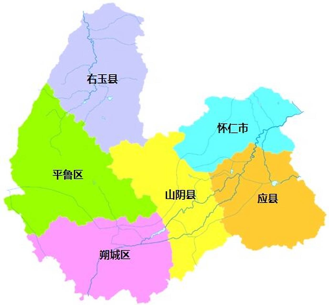 朔州行政区划 朔州市,山西省辖地级市,总面积为10600平方公里,常住