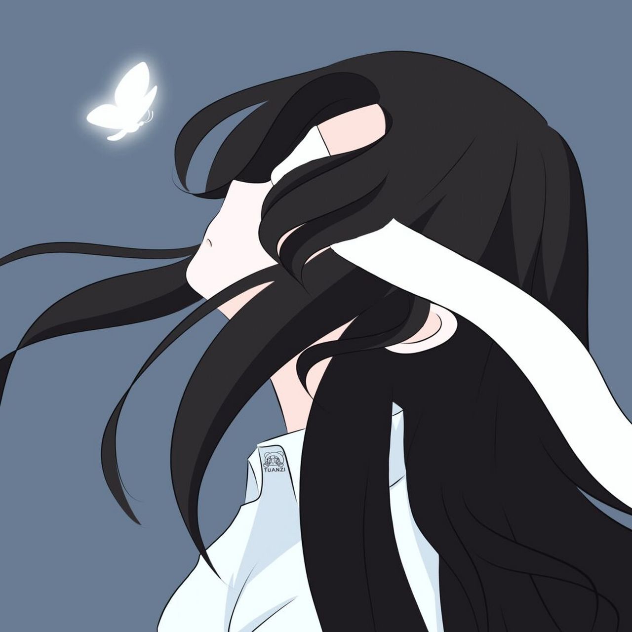 黑头发安排上 #卡通头像# #手绘头像# #动漫头像# #情头# #情侣头像