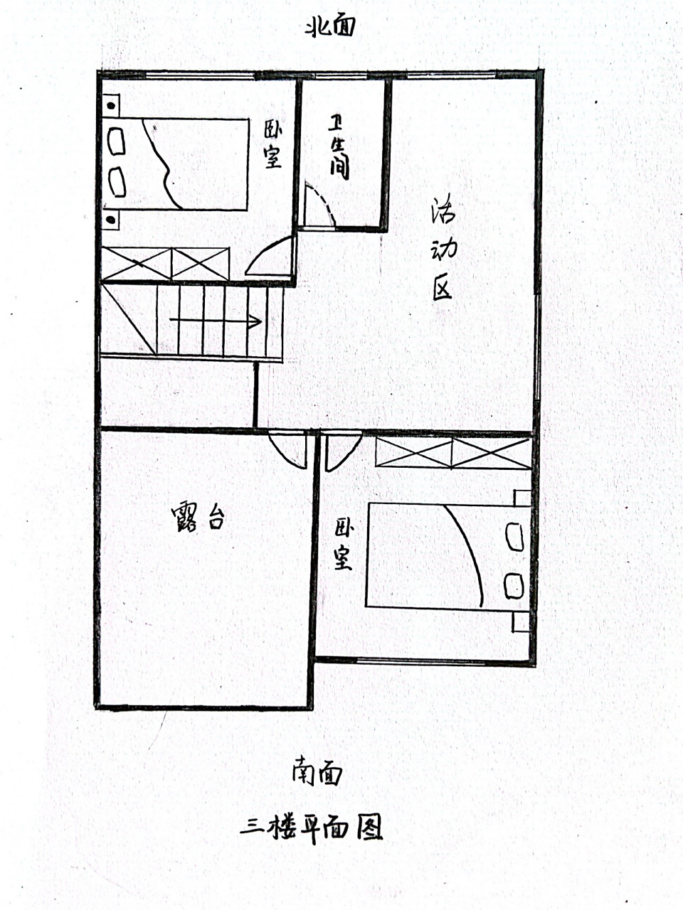 农村自建房手画图纸 最近很多宝宝私信要房子内部结构图,今天把图纸