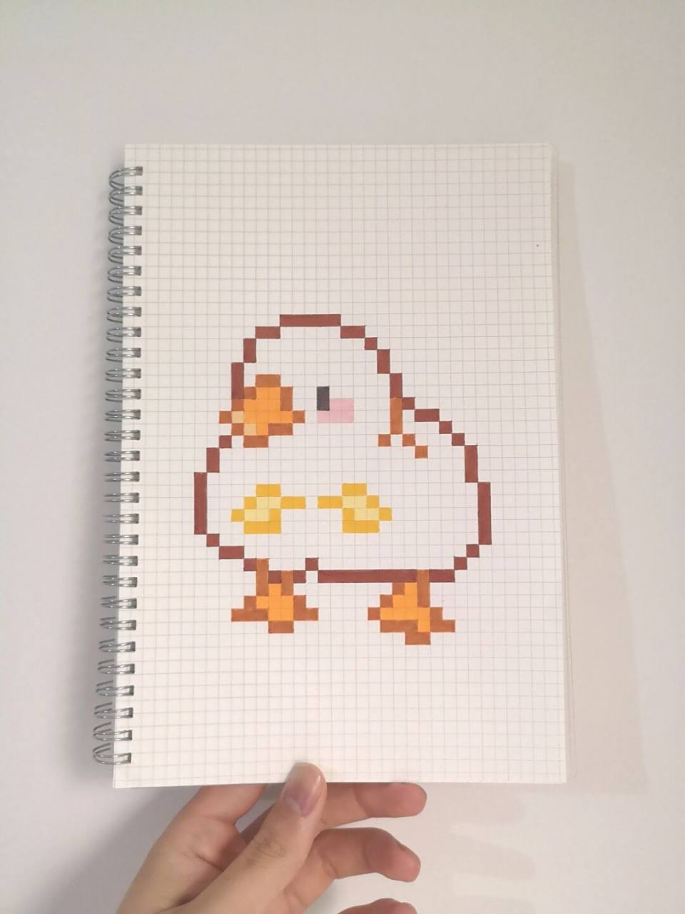 像素画:忐忑鸭鸭表情包 鸭鸭太可爱了!