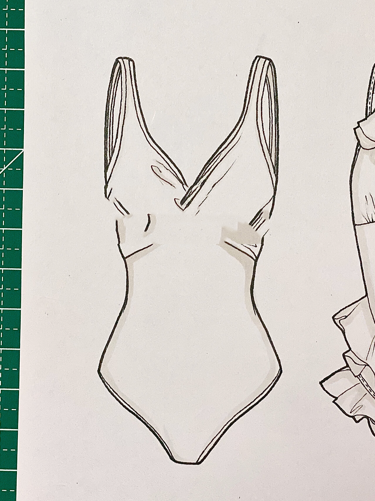 服装设计|手绘线稿夏日泳装合集1