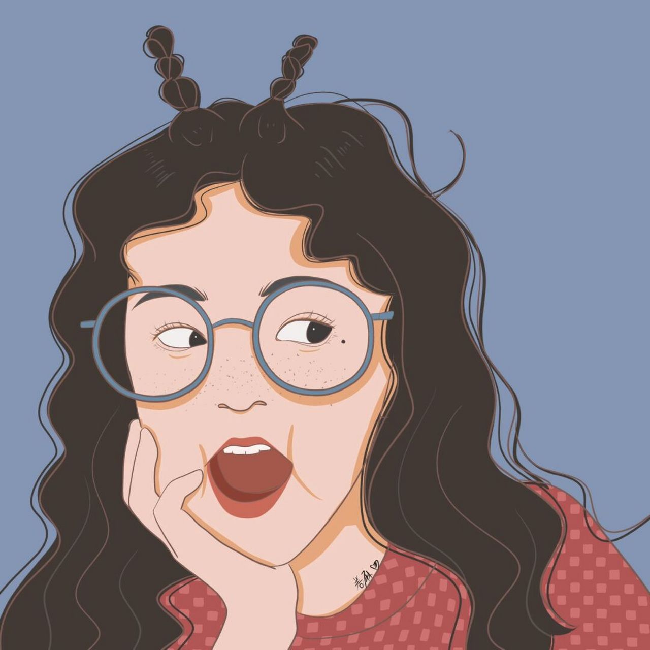 插画 | 头像 |没心没肺～快乐加倍!