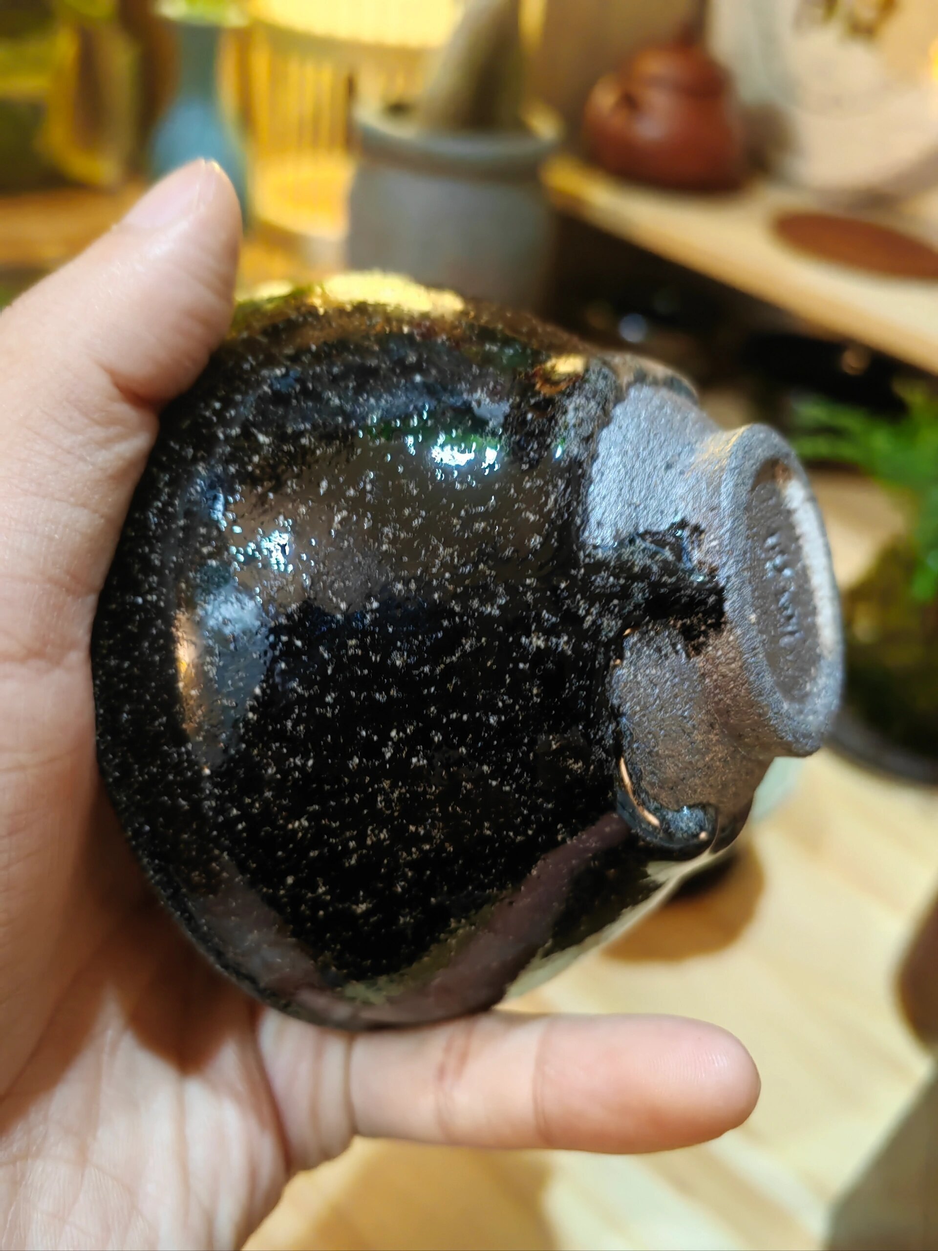 建盏 | 传承千年茶器古拙之美 温志明柴烧乌金束口盏 【窑口名称】