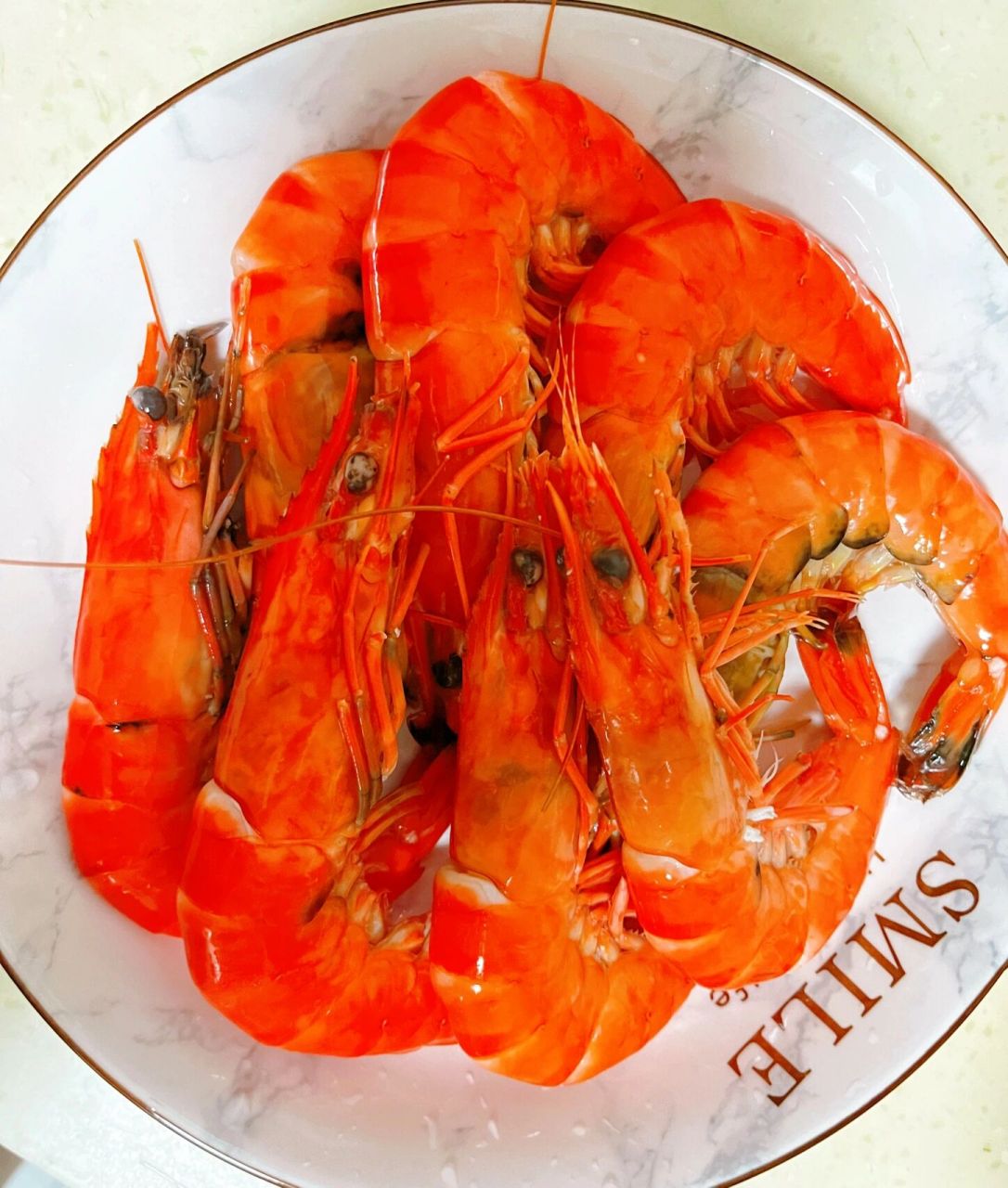 白灼黑虎虾08搭配海鲜汁儿也忒香了 零失败的白灼虾6015蘸着