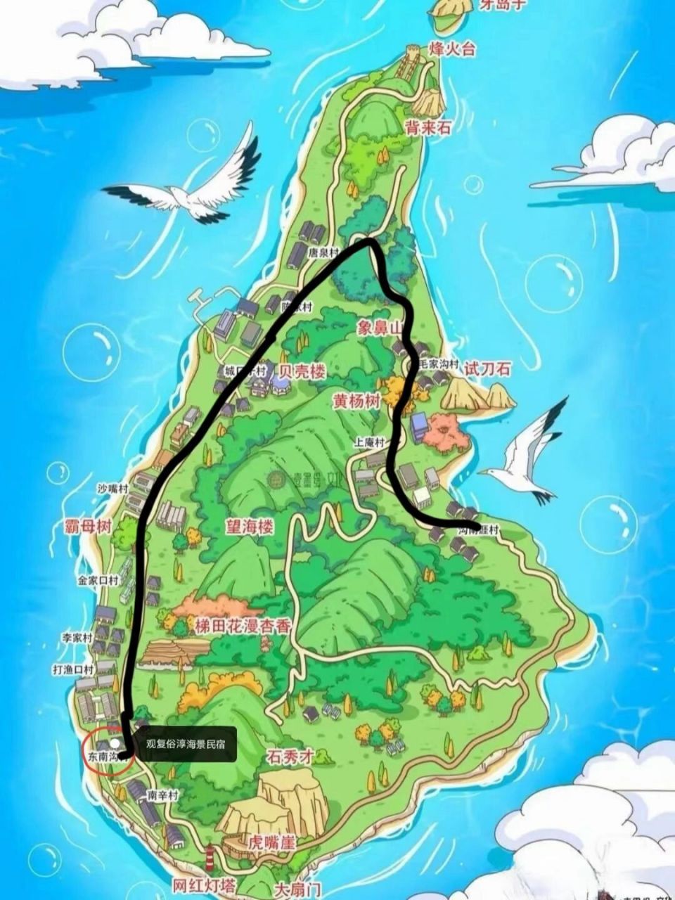 灵山岛地图图片