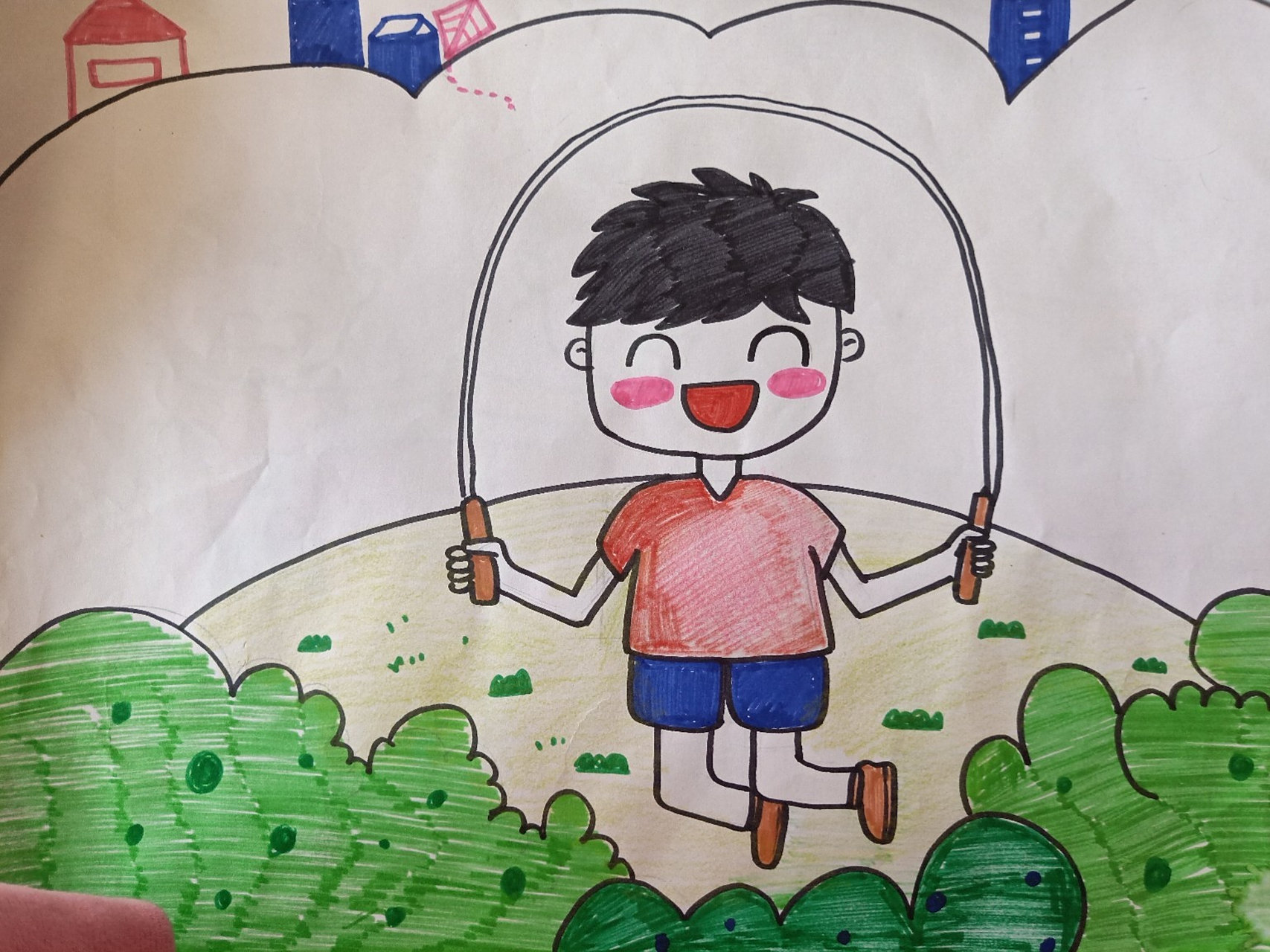 运动会手抄报简笔画卡通画 小学秋季运动会手抄报简笔画彩绘卡通