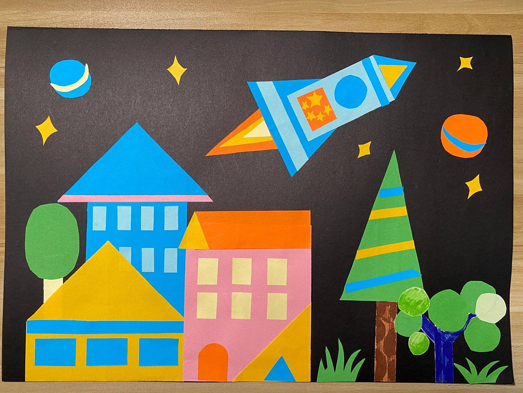 一年级数学图形趣味拼图 和孩子一起耗时两个多小时完成的国庆假期