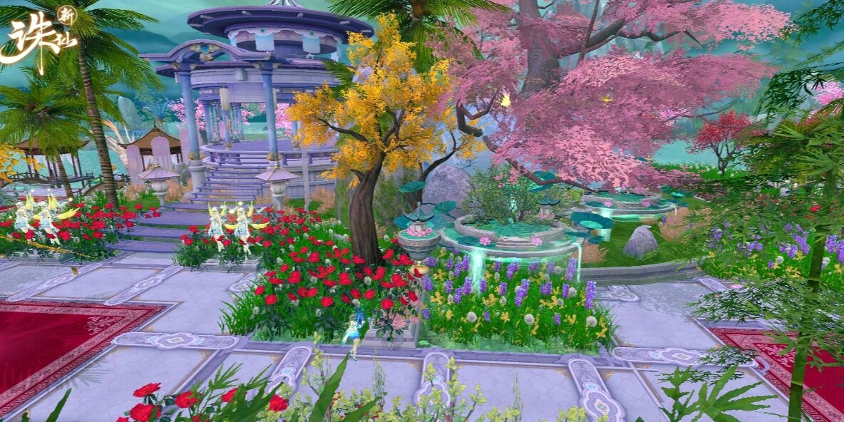 诛仙仙府樱落庭装修方案