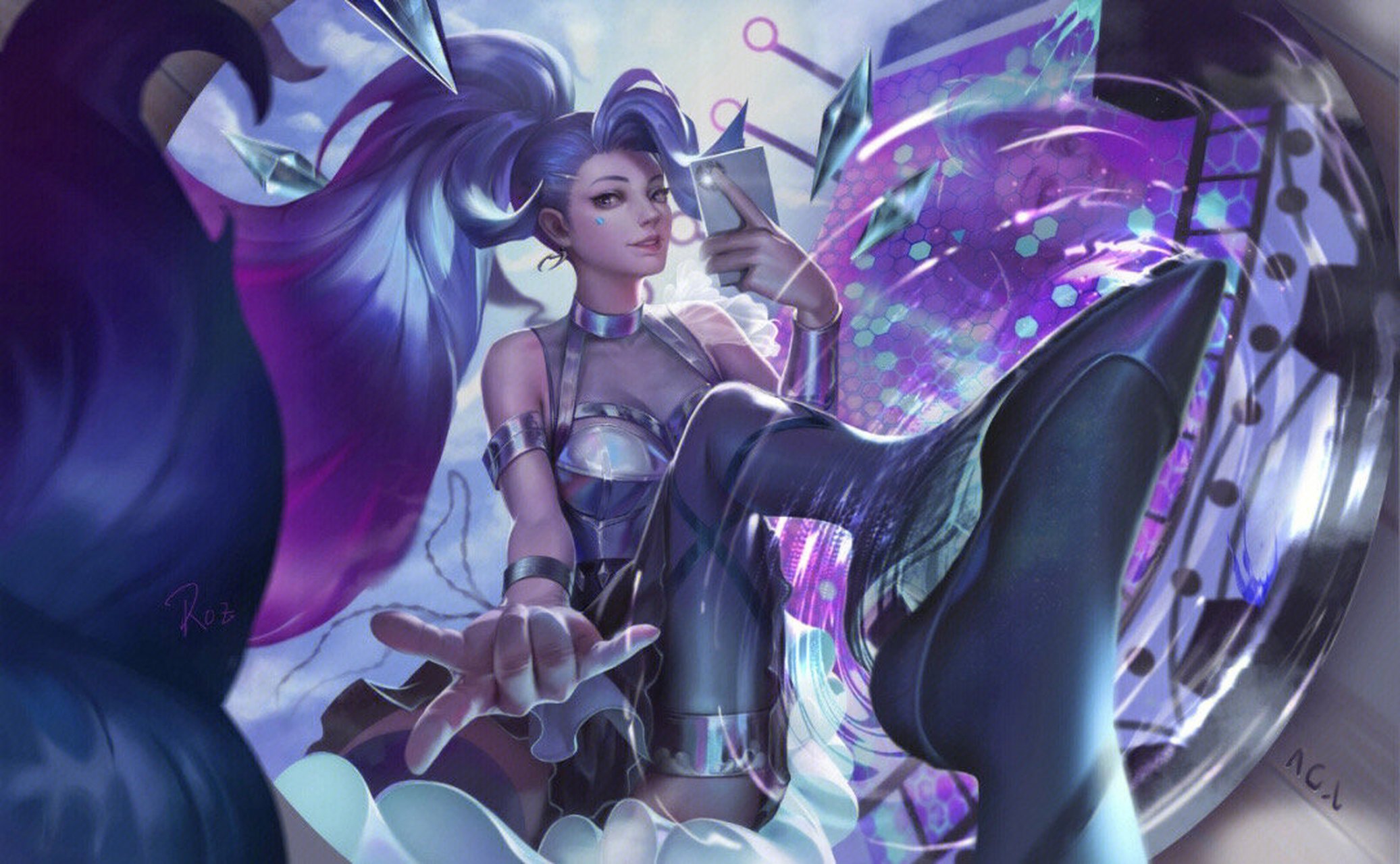 英雄联盟同人壁纸大元素使萨勒芬妮