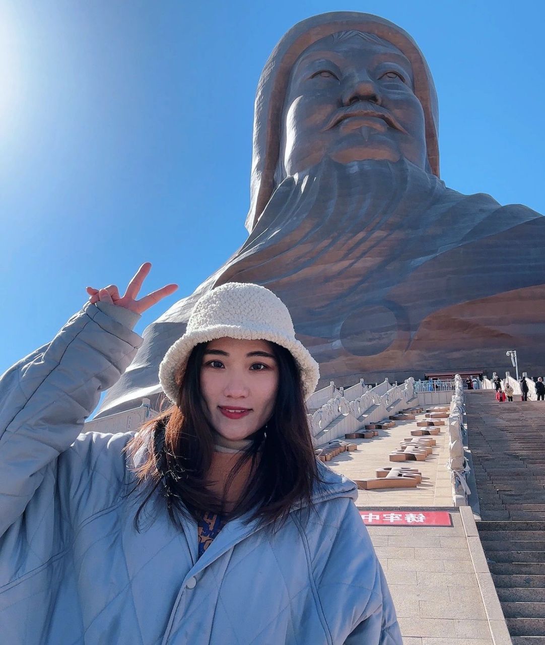 成吉思汗雕像 位于内蒙古乌海市甘德尔山生态文明景区 太好出片啦