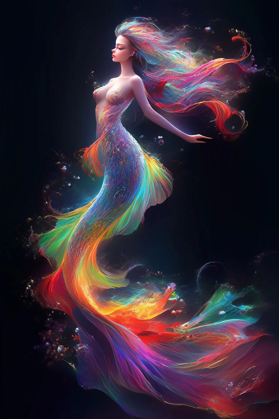 彩色系列美人鱼