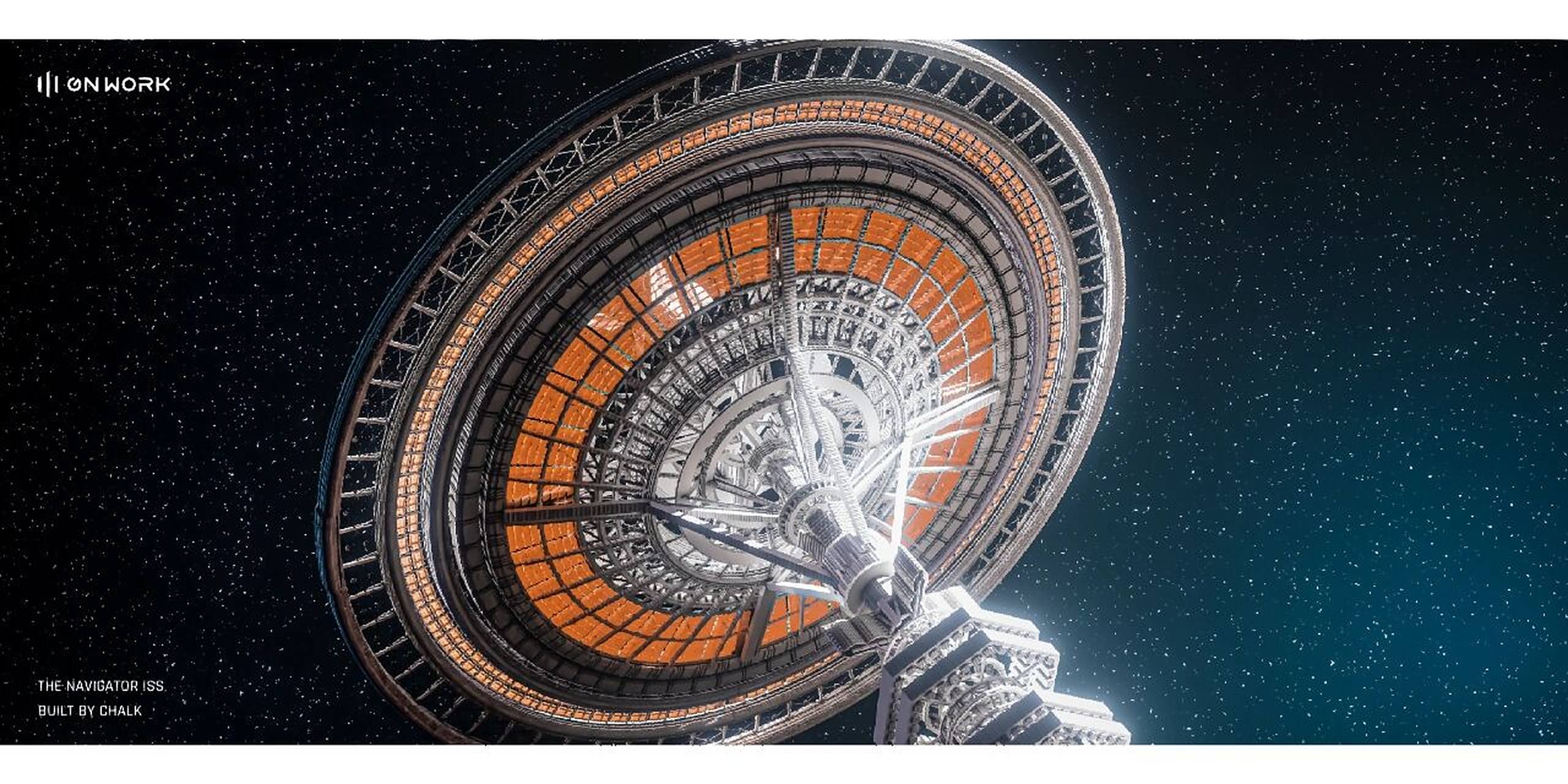 流浪地球 领航员号国际空间站一比一还原 它由数百个巨大的环形模块