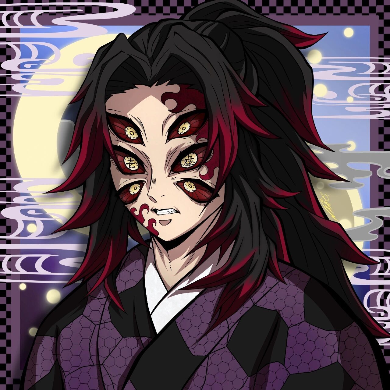 上弦一 61黑死牟 61头像分享第二弹 是一个鸽了很久的黑死牟和缘