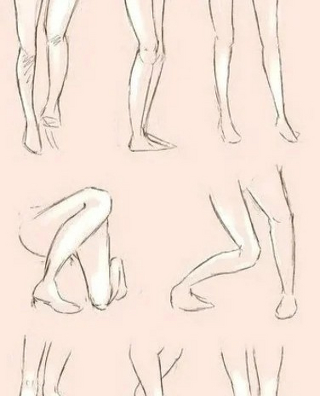 板绘素材➡️这就是漫画腿嘛～ 漫画jk腿绘画～您们学费了吗