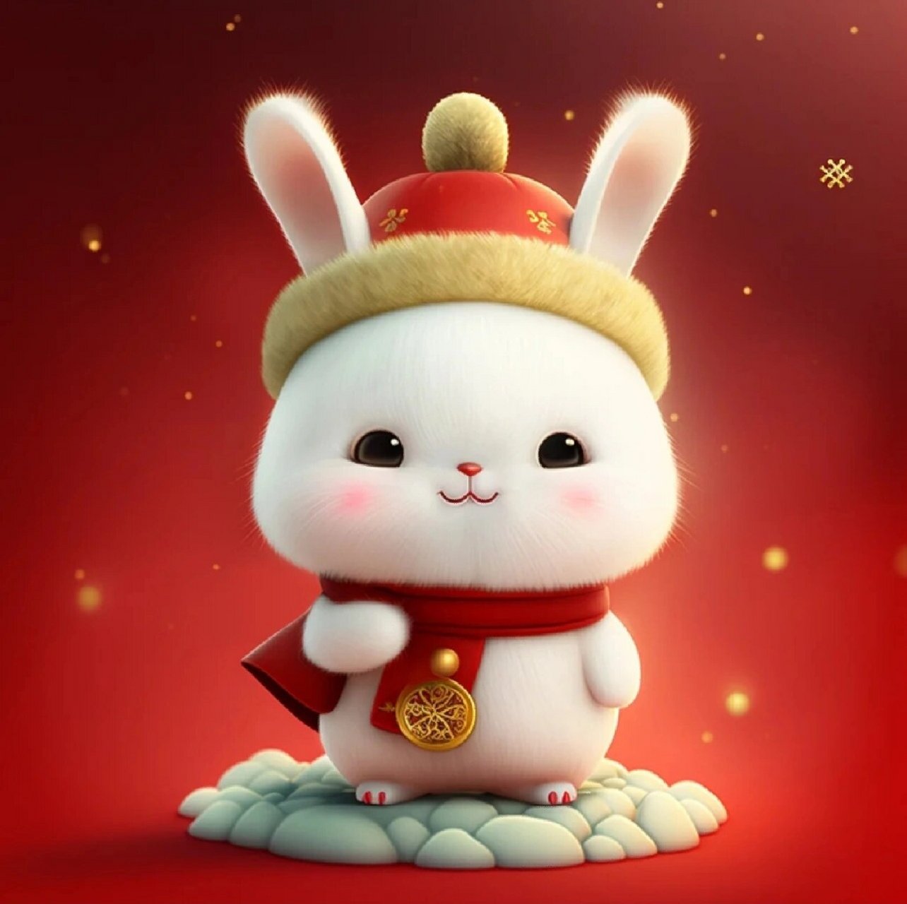 红色小兔兔,招财兔来袭