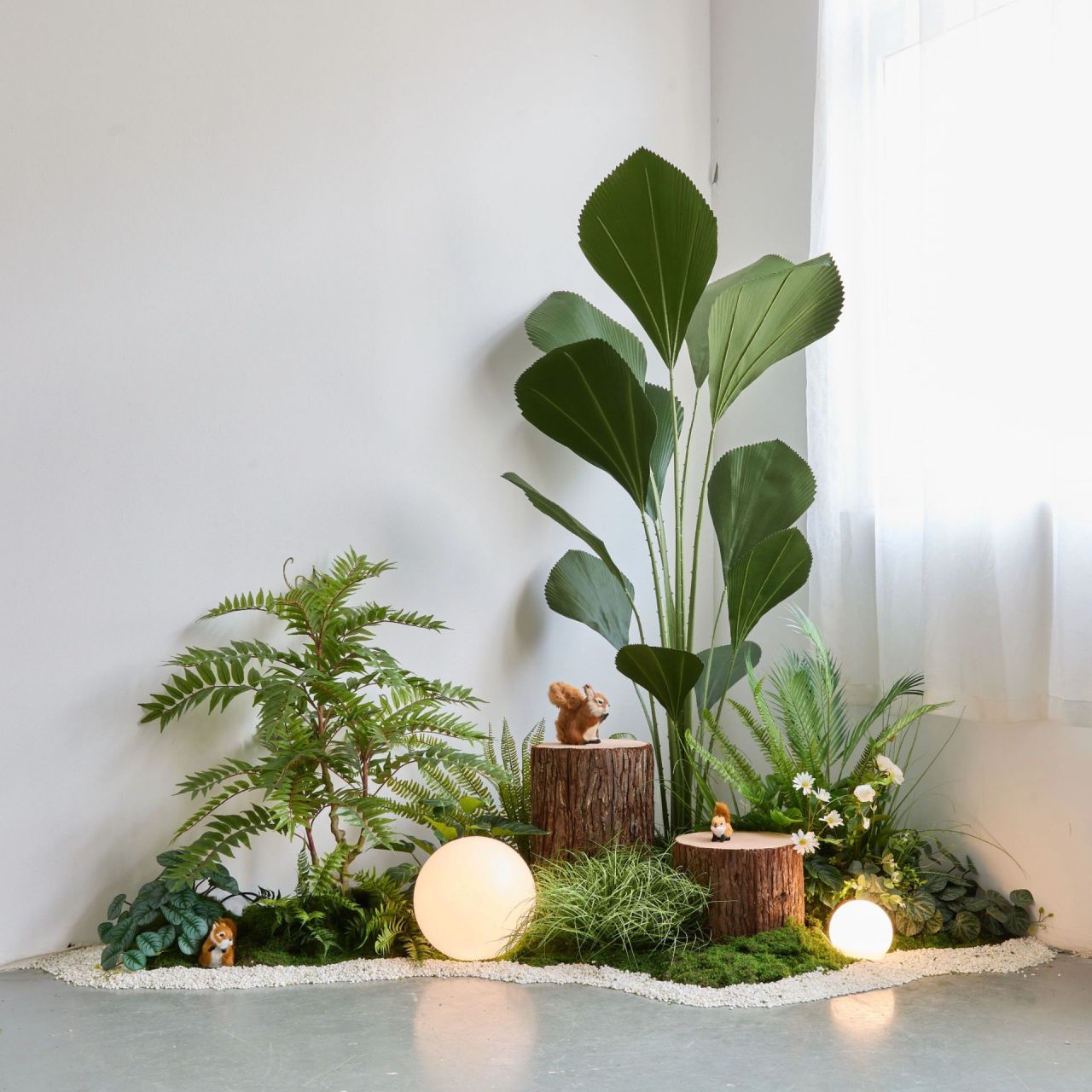 i室内景观 可以把室外的美景搬到室内用在咖啡餐饮店的角落或者墙边