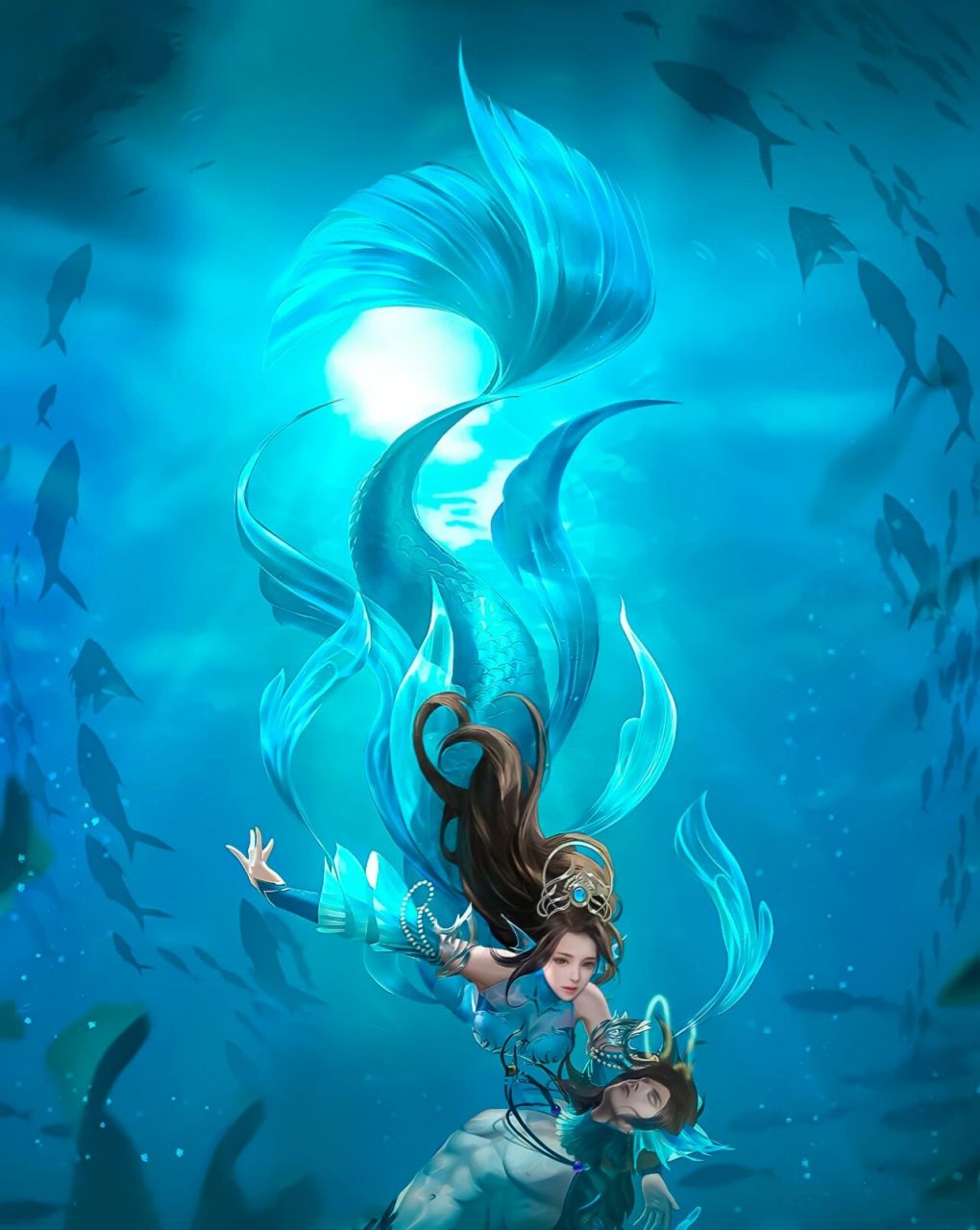 动漫女神 苍澜高清修复壁纸 人鱼公主