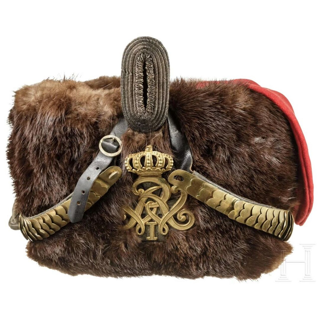 军事收藏:普鲁士骠骑兵军官帽 普鲁士第7骠骑兵团的军官帽