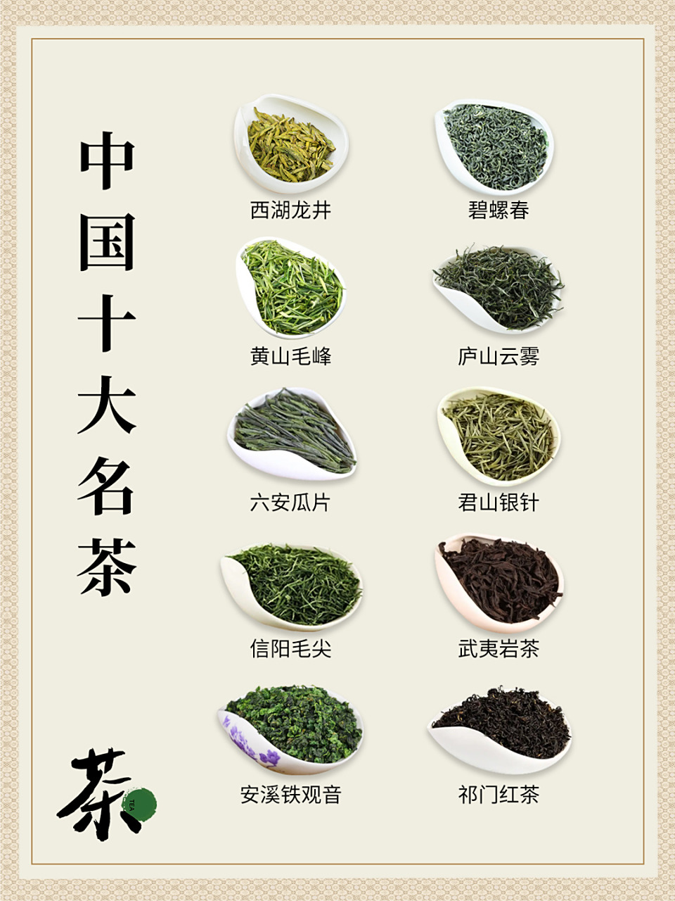 02西湖龙井 产地:浙江省杭州市西湖 茶类:绿茶 特点:西湖龙井茶扁平