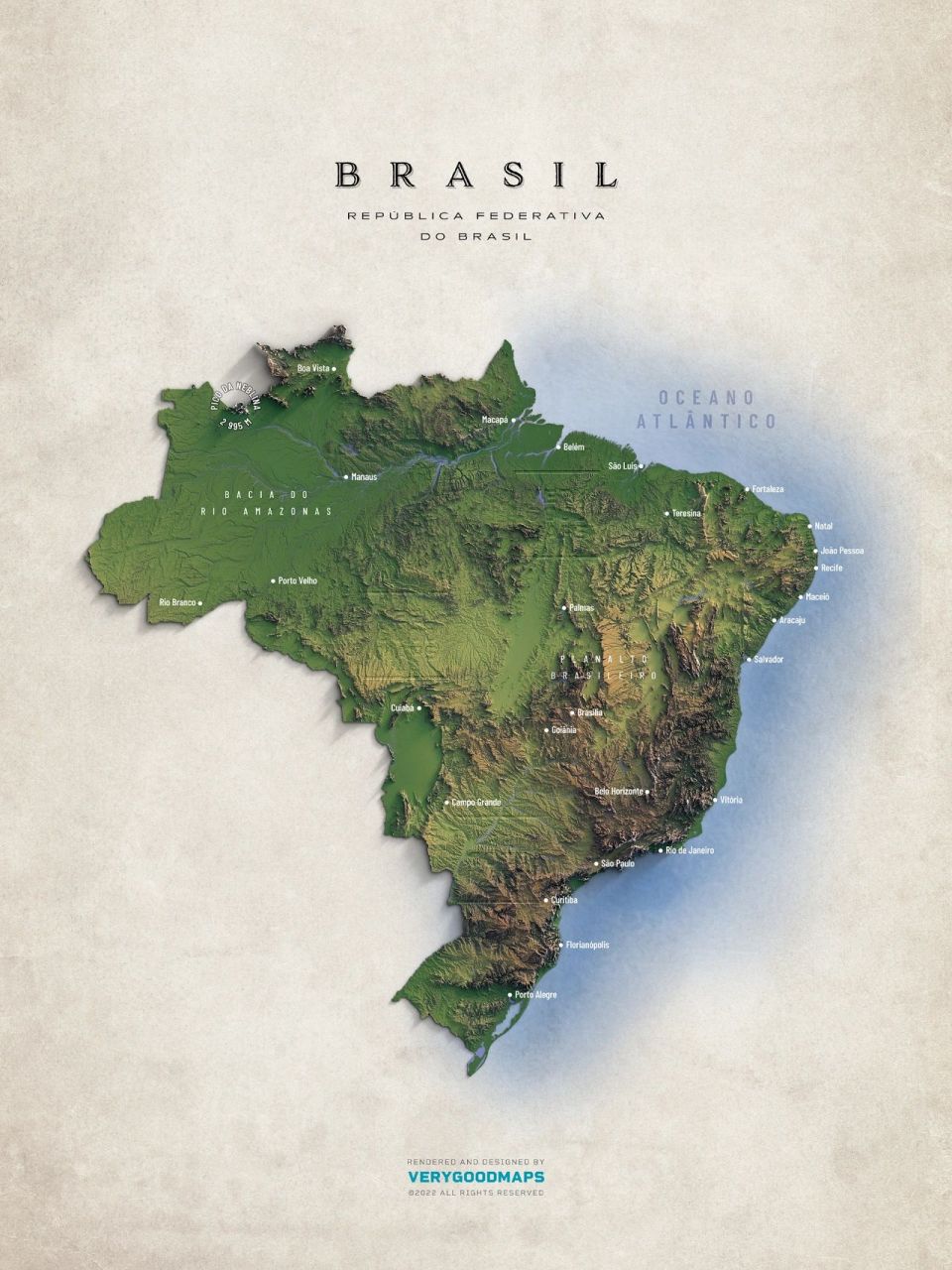 巴西地形图