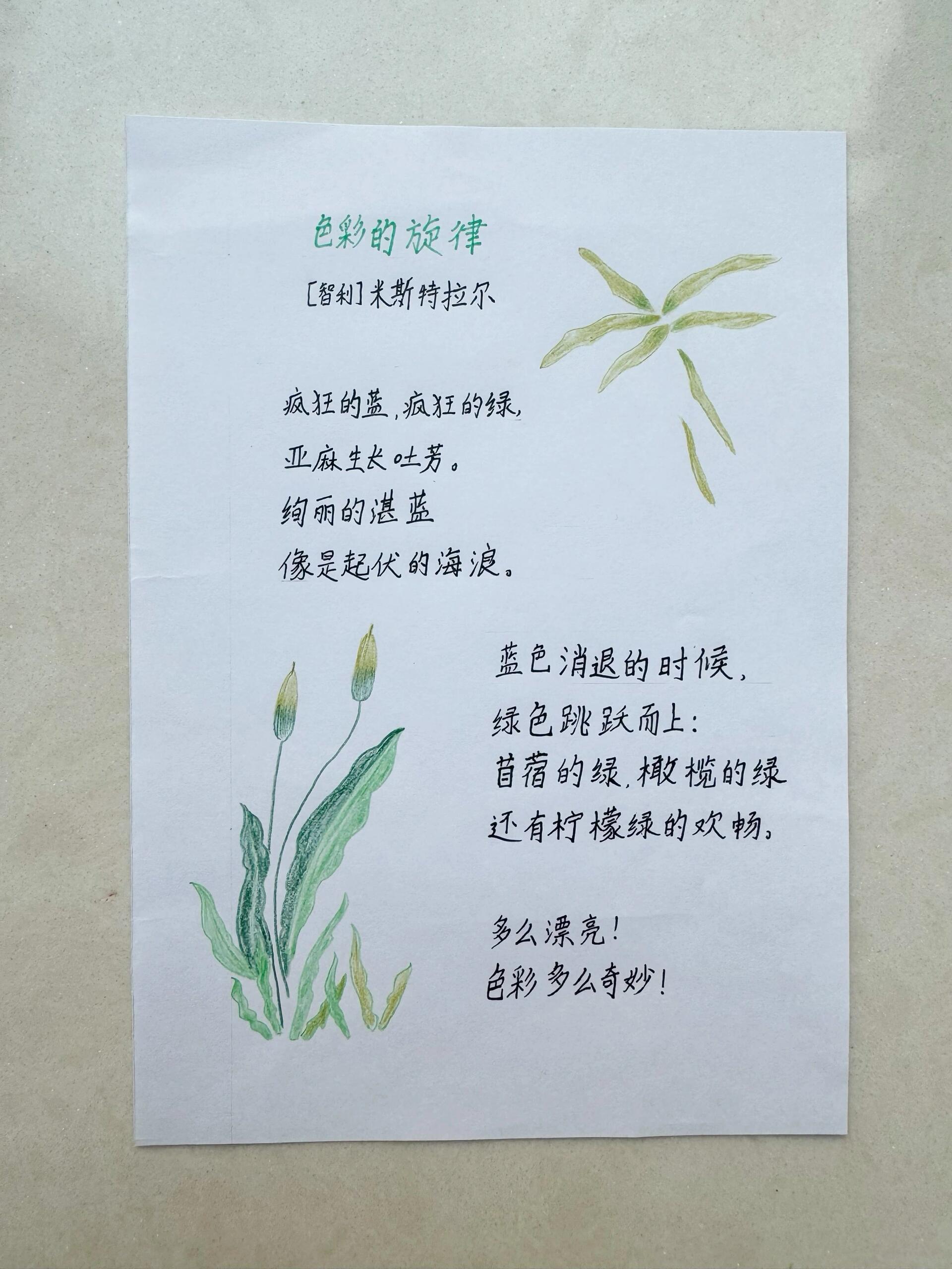 四下语文 制作诗集(更新) 每天收集一首,制作一页 积累起来也蛮好看的