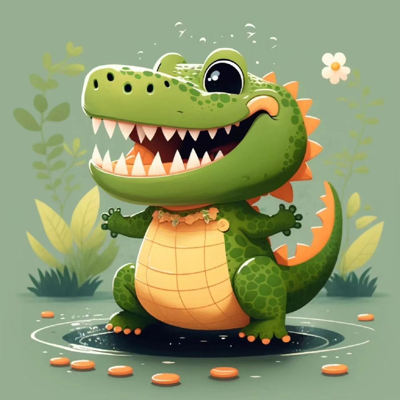 小可爱们,这里有一些可爱爆棚的小鳄鱼头像等你来选,会让你爱不释手哦