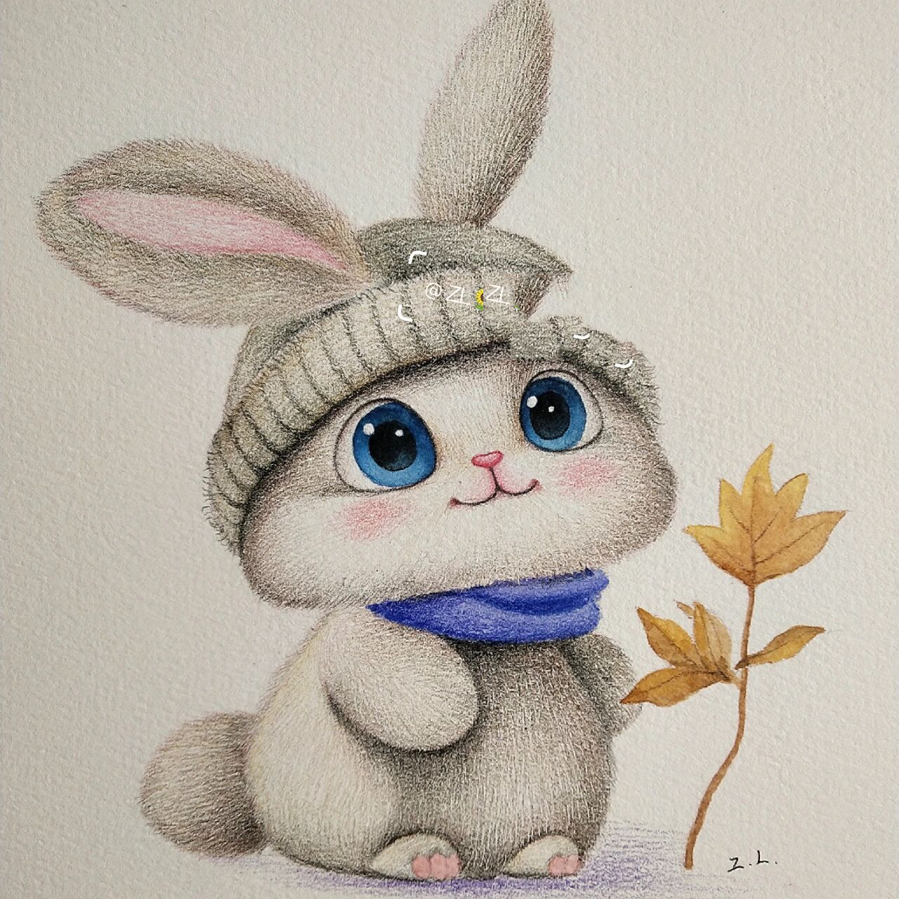 92小兔子合集(二)&彩铅&可临摹 需要步骤图进我主页翻就可以了95
