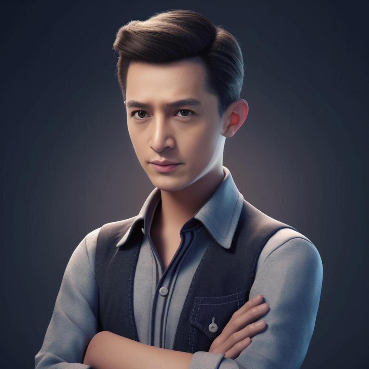 midjourney | 皮格斯风格-胡歌头像 跟老胡像吗?